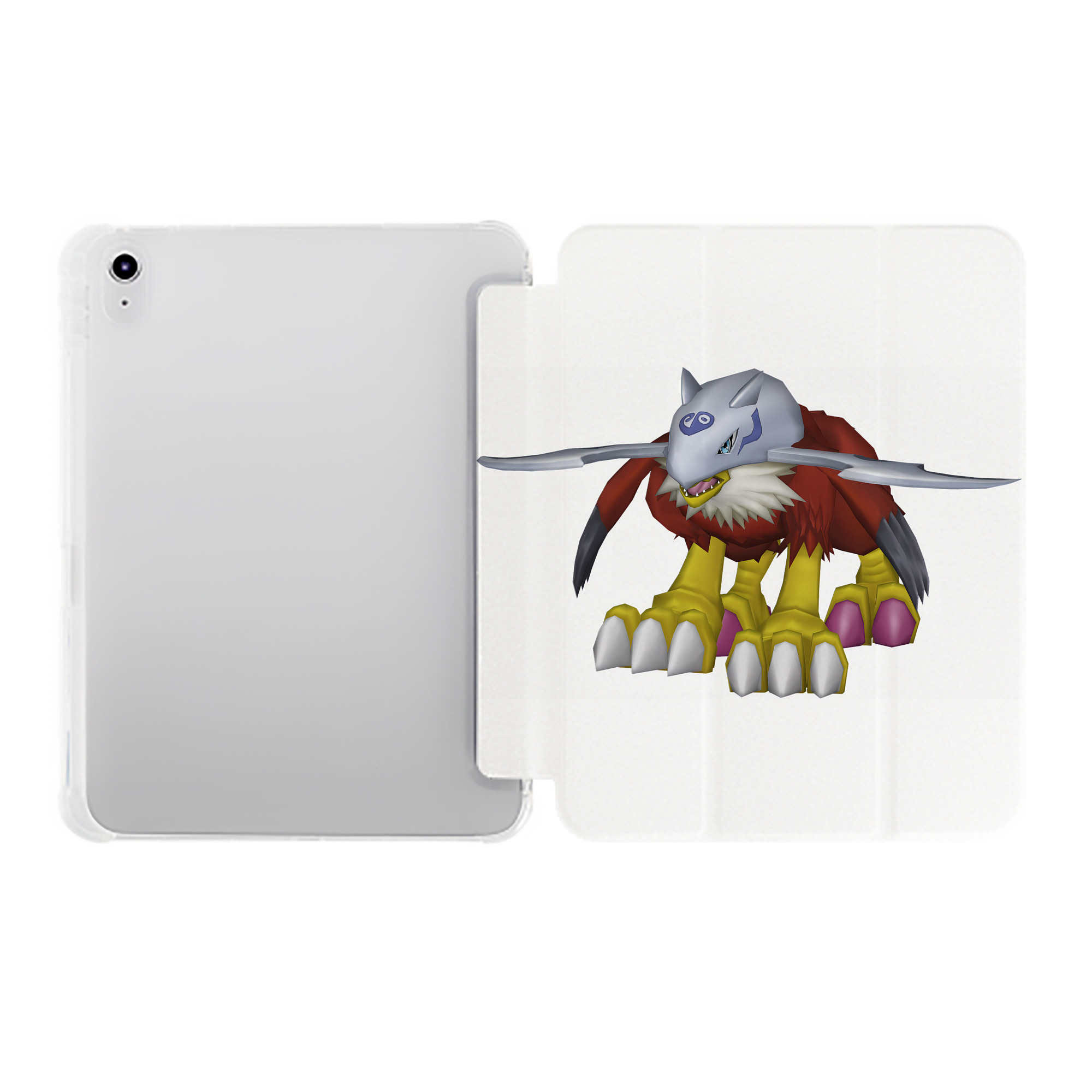 （画像用） Digimon デジタルモンスター/デジモン IPad ケース ペン収納付き 三つ折りスタンド PUレザー×シリコン 対応機種9.5/10.5/10.9インチ